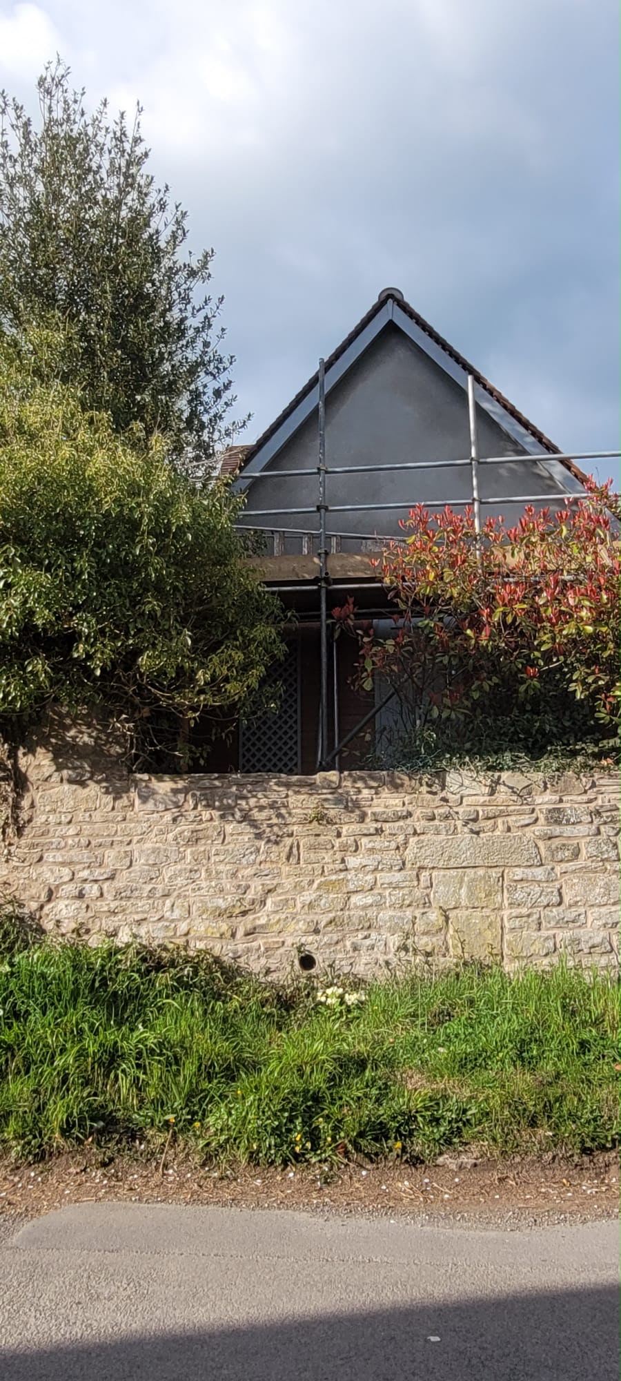 Heritage stonework being lime pointed